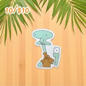 Funny Squidward Selfie Sticker – Approximately 3”